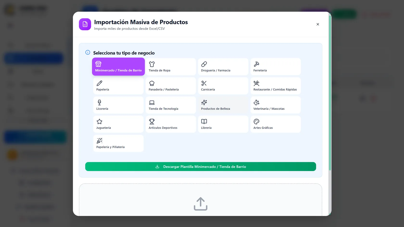 Importación masiva de productos en Codec POS